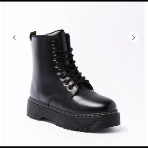 Forever 21 Faux Leather Combat Boots